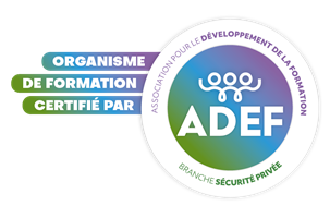 Organisme de formation certifié par l'Association pour le développement de la formation - branche sécurité privée.